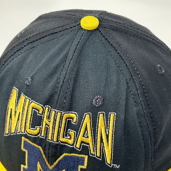 Vintage Michigan Wolverines Baseball Cap Hat 90s The Game University NCAA Blue - Picture 9 of 13